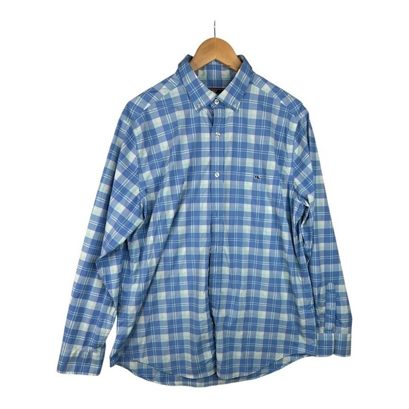 Vineyard Vines Mens Classic Fit Tucker Shirt size Large Blue - Picture 1 of 8